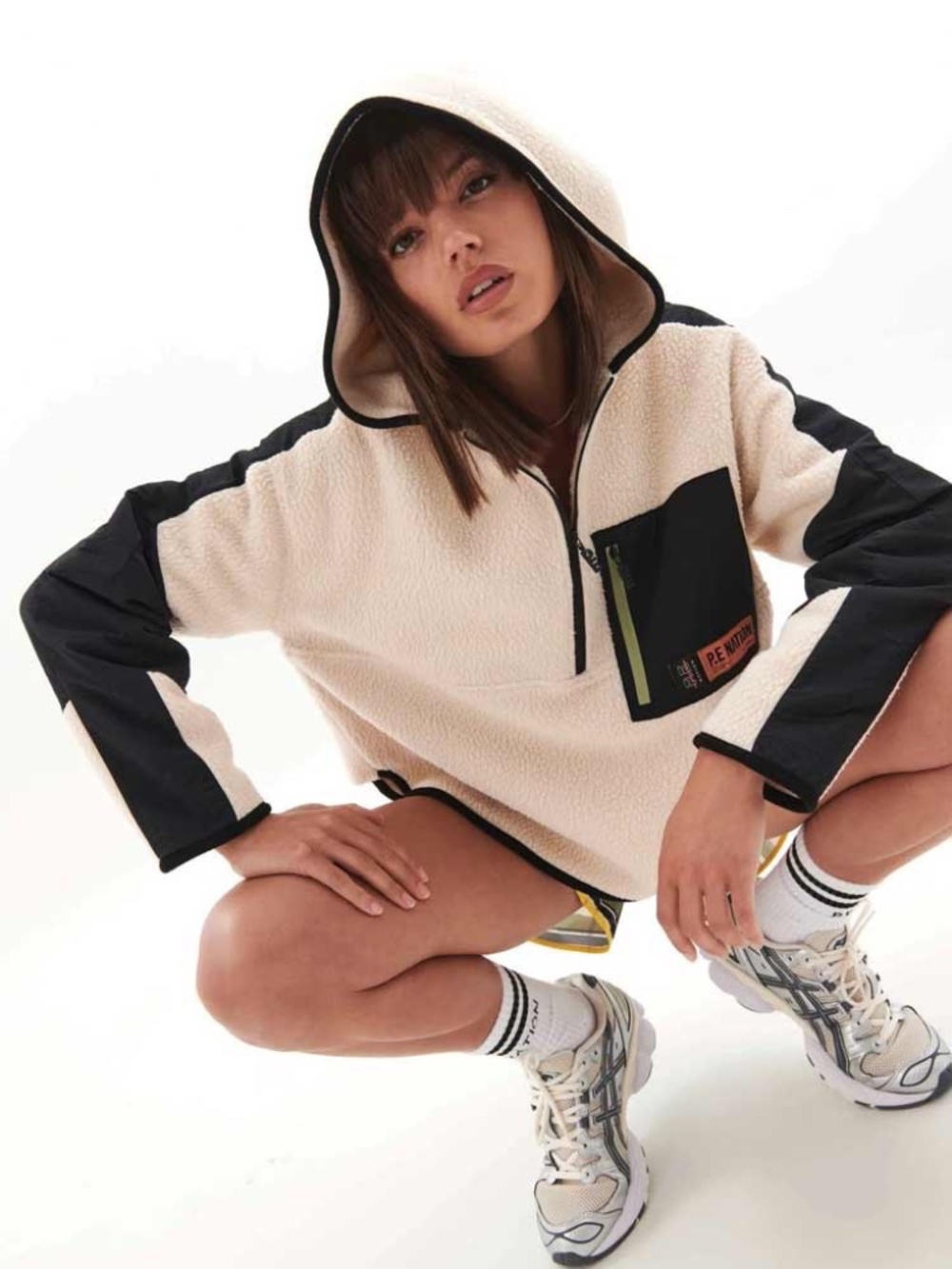 P.E Nation Continental Sherpa Fleece Half-Zip Jacket┆S┆Pearland Ivory┆479